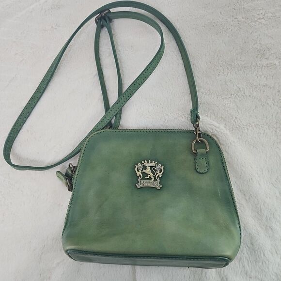 Pratesi Firenze Italian Leather Grass Green shoulder Cross Body‎ Small bag, EUC - Picture 1 of 11